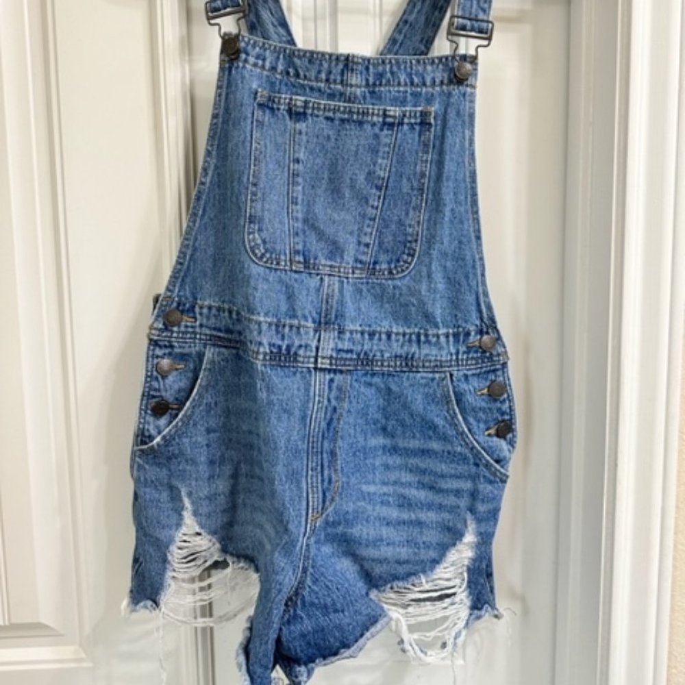 Cello Highrise Boyfriend Short Overalls